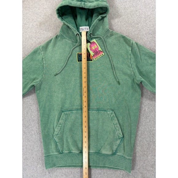 NWT Gotcha Double Vision‎ Y2K Hoodie Sweatshirt (Men's Small) Green - Picture 10 of 12